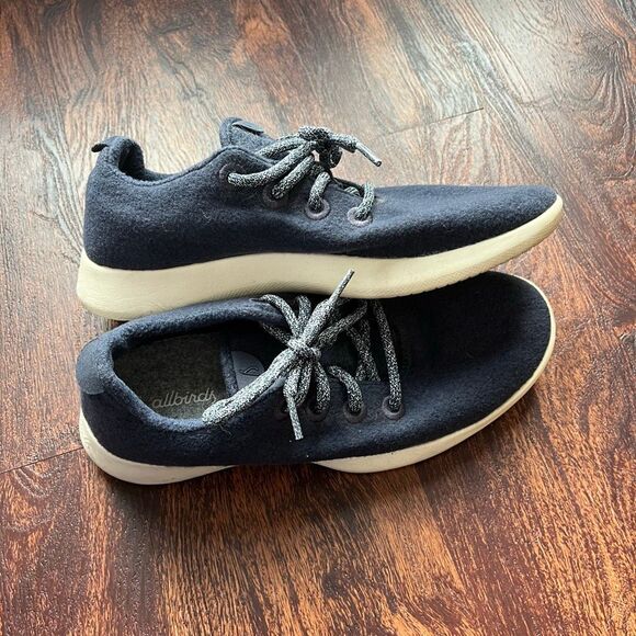 Allbirds Men's Wool Runners Dark Blue Size 8 sneakers eco friendly sustainable s - Picture 4 of 9